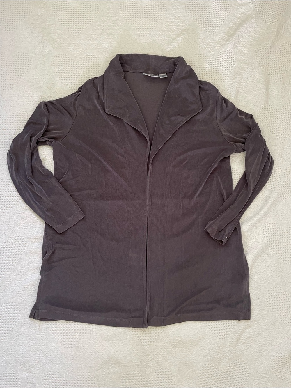 Chico’s Travelers Open Front Longline Cardigan Gray Women’s XL - Picture 8 of 8